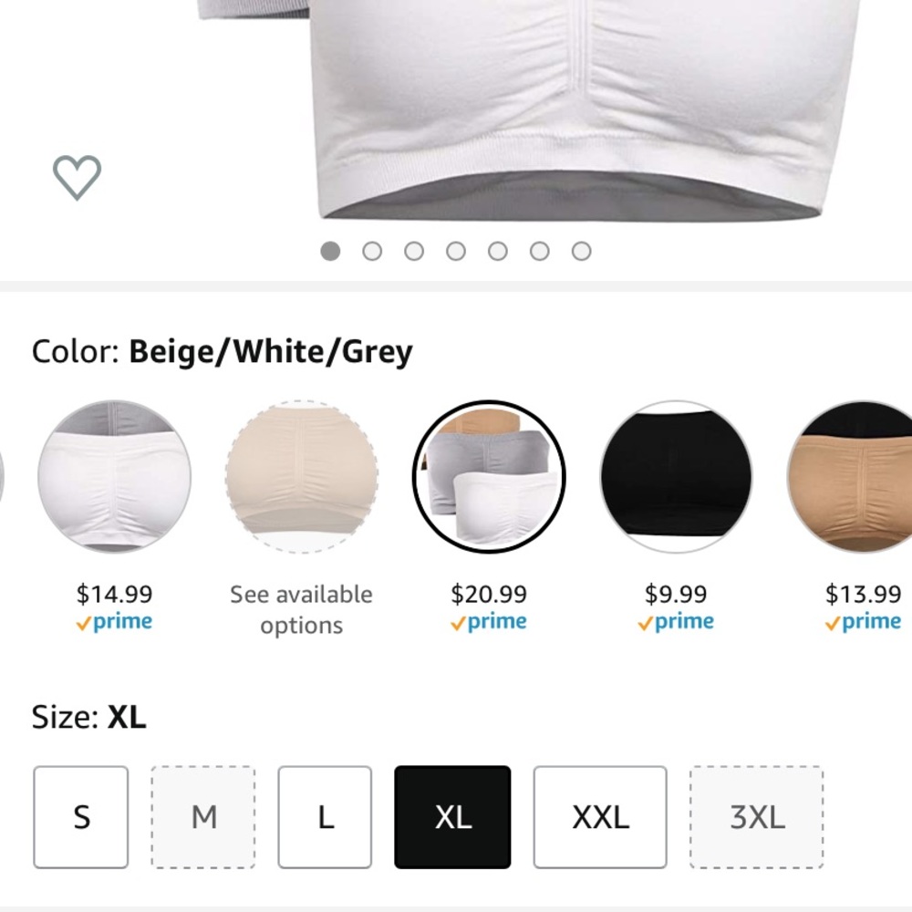 3 pack padded strapless bras